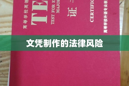 乌拉特后旗文凭制作的法律风险