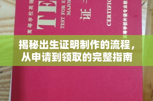 乌拉特后旗揭秘出生证明制作的流程，从申请到领取的完整指南